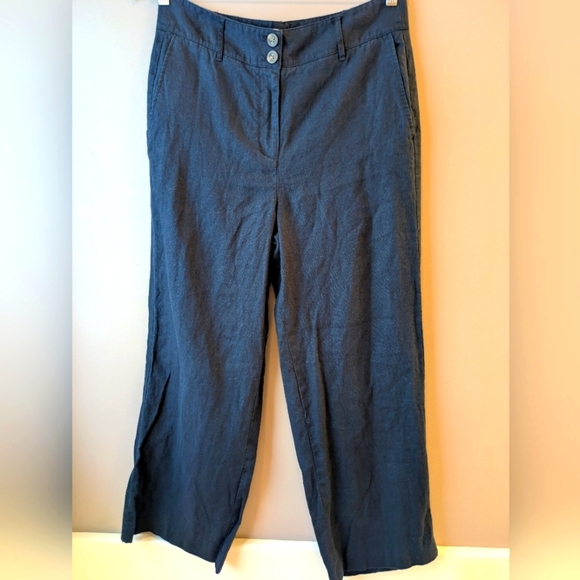 Boden Navy Blue Wide-Leg Pants 14 - Picture 1 of 11